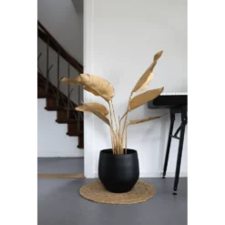 Bloempot Petra - D27 X H24cm - Mat Zwart -Tuin Gereedschap Winkel bloempot petra mat zwart 3