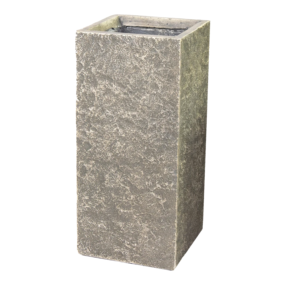 Plantenbak Colorado Cubihi - L27 X B27 X H60cm - Grijs -Tuin Gereedschap Winkel colorado cubihi river grey w27h60 plantenbak 1 6