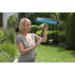 Combisysteem Straatbezem Met Schraper - Gardena -Tuin Gereedschap Winkel combisysteem straatbezem met schraper gardena 6 6