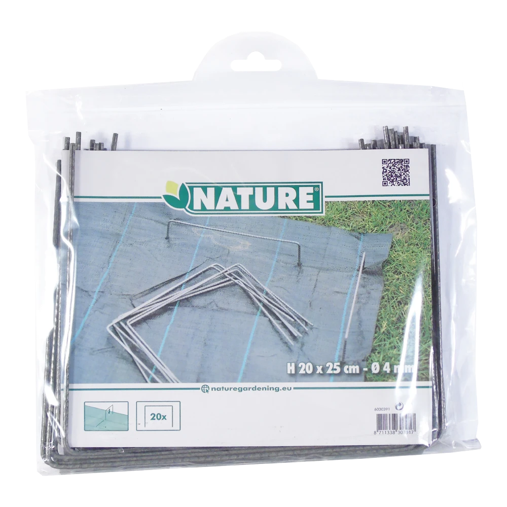 Nature - Gronddoekpennen h20x25cm - 20 stuks Nature - Gronddoekpennen H20x25cm - 20 Stuks -Tuin Gereedschap Winkel