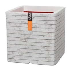 Capi Plantenbak Vierkant Nature Row NL - L30 X B30 X H30cm - Ivoor