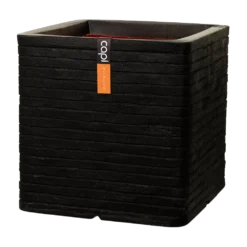Capi Plantenbak Vierkant Nature Row NL - L40 X B40 X H40cm - Zwart