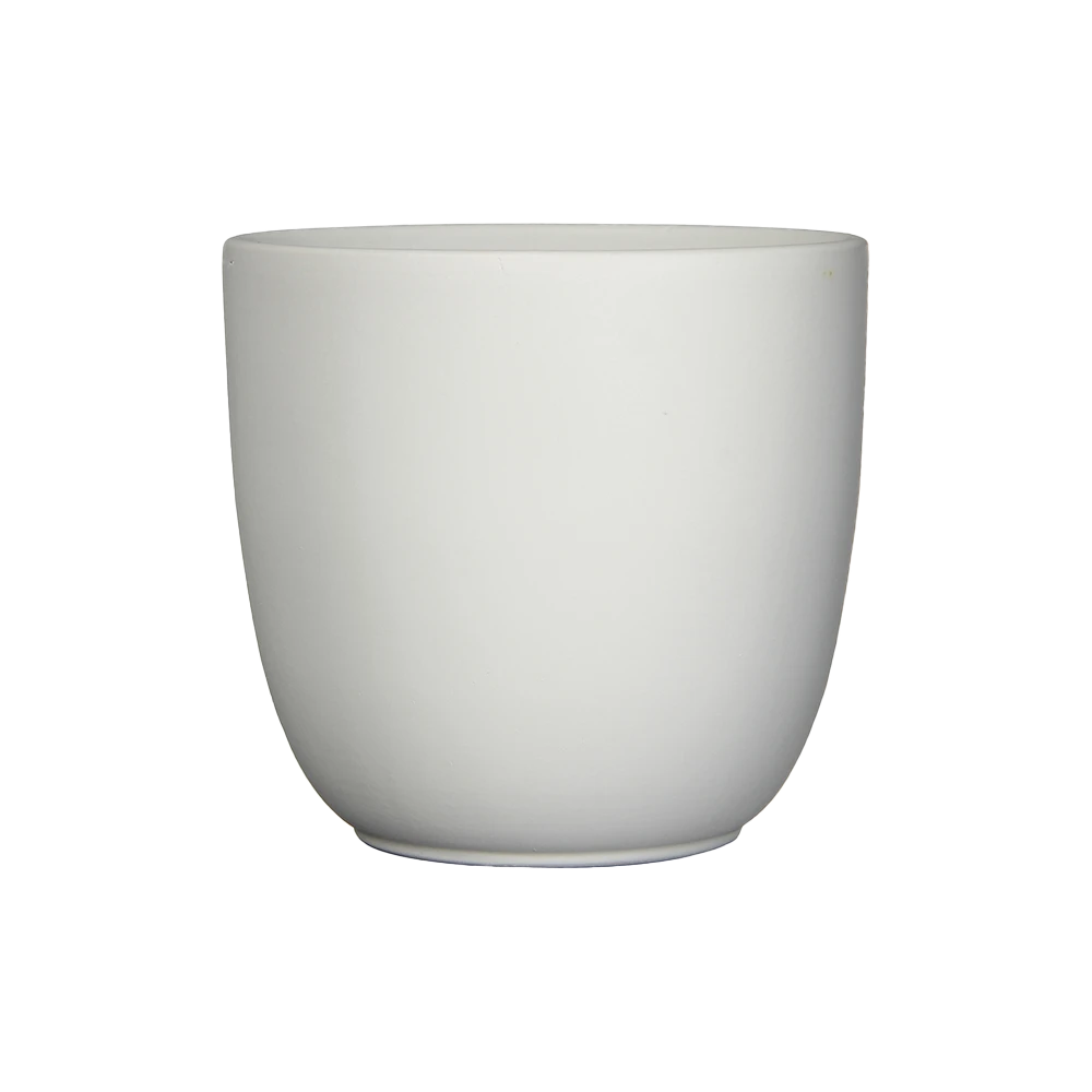 Bloempot Tusca - d31 x h28.5cm - Mat wit Bloempot Tusca - D31 X H28.5cm - Mat Wit -Tuin Gereedschap Winkel