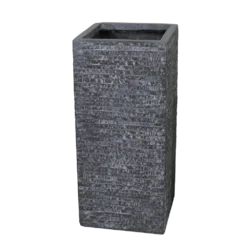 Plantenbak Utah Cubihi - L23 X B23 X H50cm - Donkergrijs